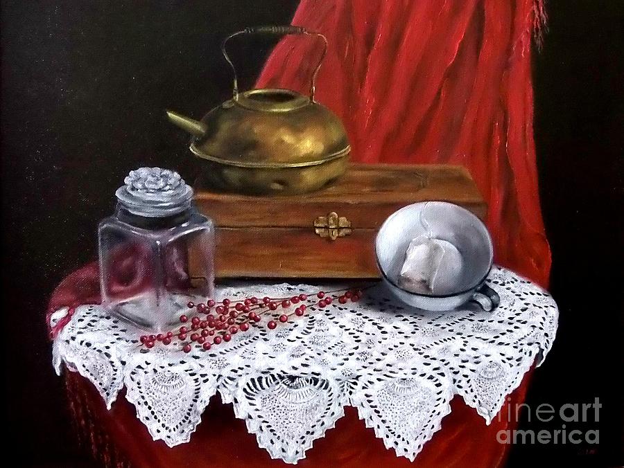Still Life Painting - The Last Tea Bag by Patricia Lang Still Life Painting - The Last Tea Bag by Patricia Lang