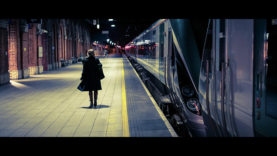 The last train - Dublin, Ireland - Color street photography Photograph by Giuseppe Milo