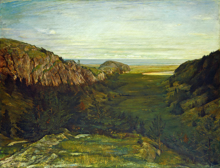 The Last Valley. Paradise Rocks Painting by John LaFarge