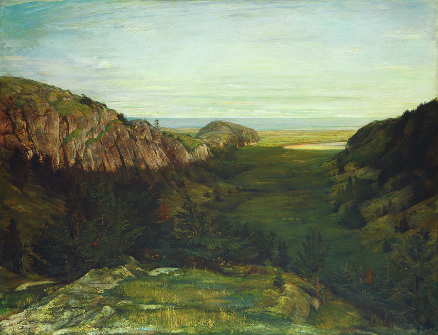 The Last Valley, Paradise Rocks #1 Painting by John La Farge
