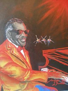 The Late Great Ray Charles Painting by James Dunbar