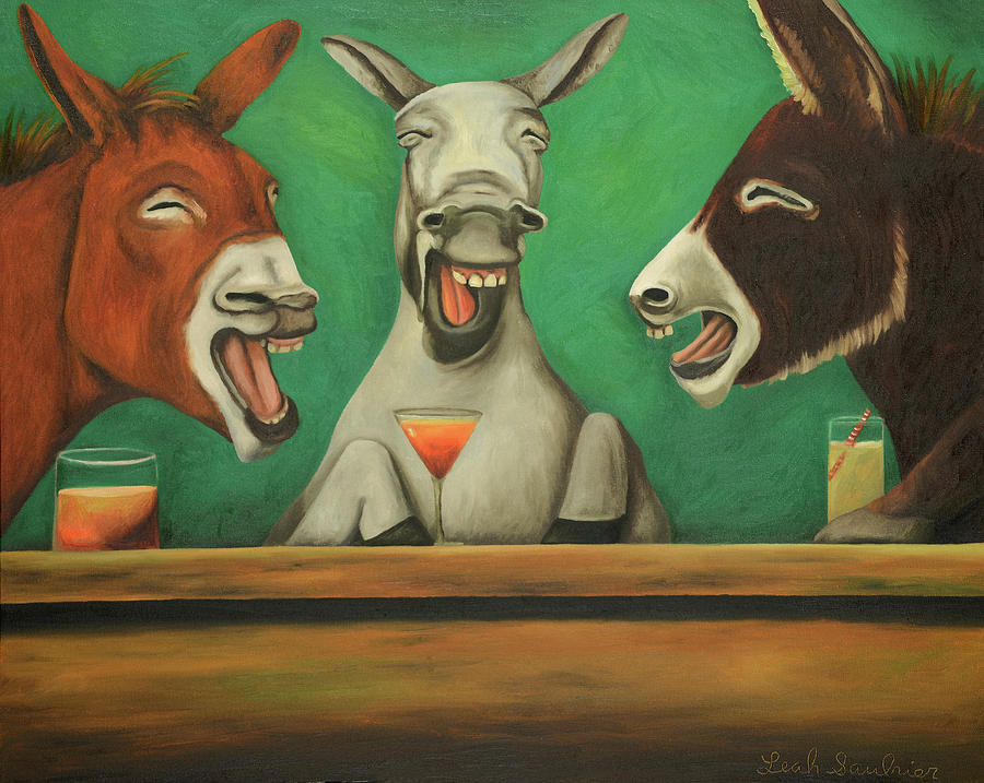 The Drunken Asses Painting by Leah Saulnier The Painting Maniac