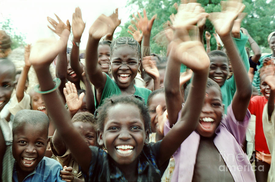 The Laughter of Children, Dori, Burkina Faso Photograph by Wernher Krutein