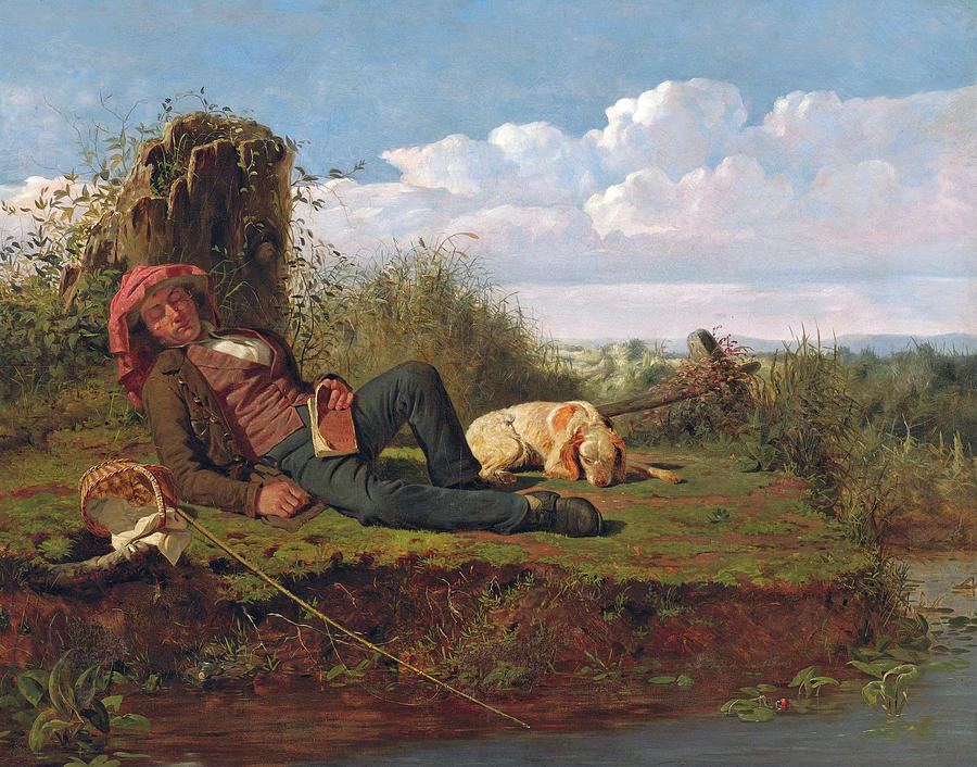 The Lazy Fisherman Painting by William Ranney