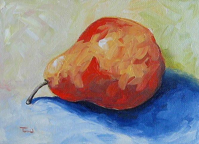 Still Life Painting - The Lazy Pear  by Torrie Smiley