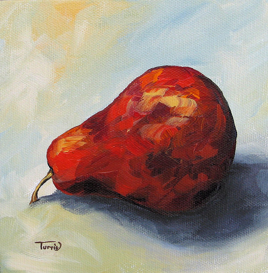 The Lazy Red Pear II Painting by Torrie Smiley