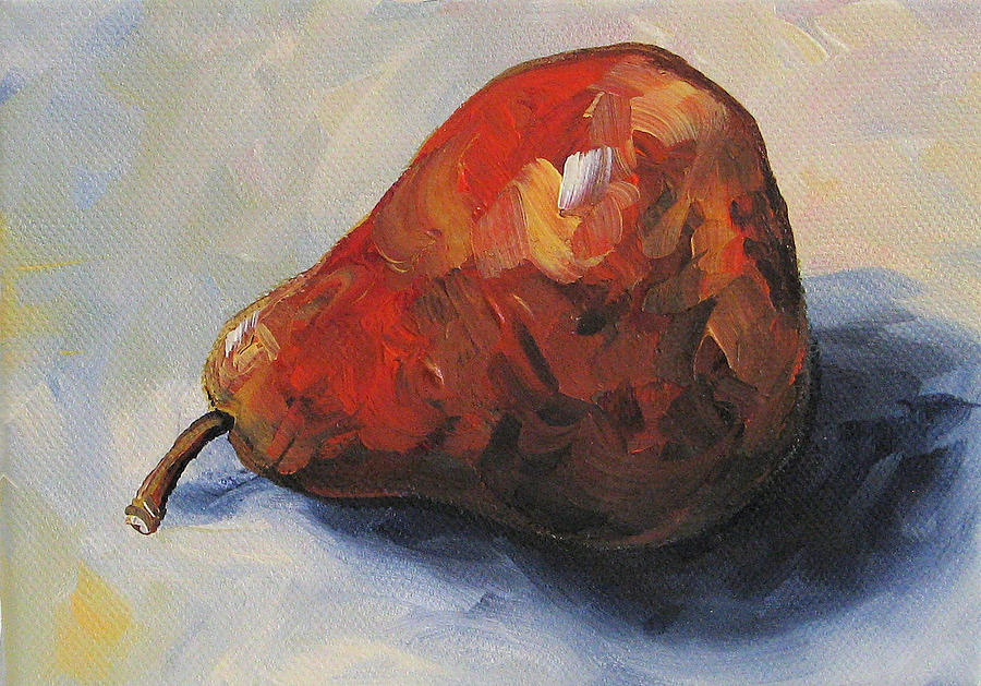 The Lazy Red Pear Painting by Torrie Smiley