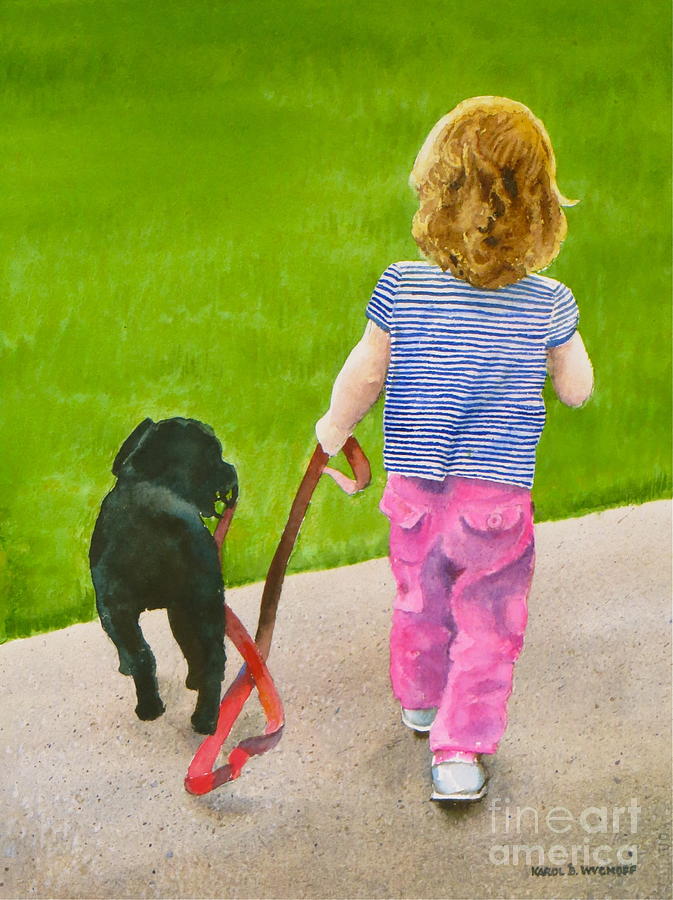 Dog Painting - The Leader by Karol Wyckoff