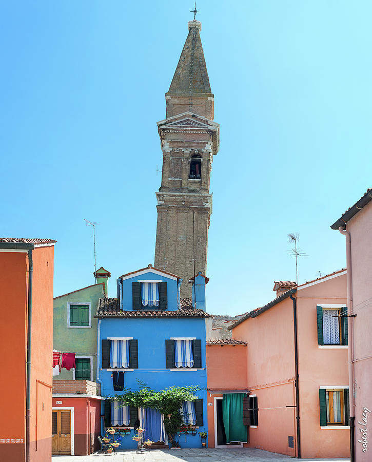 The Leaning Campanile Of Burano Photograph
