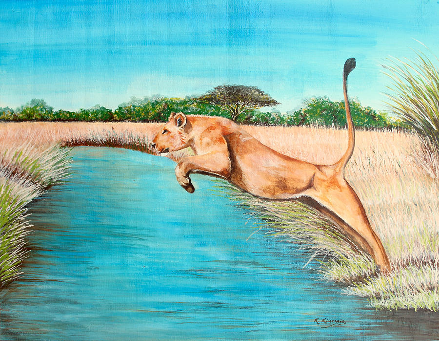 The Leap Painting by Richard Kimenia