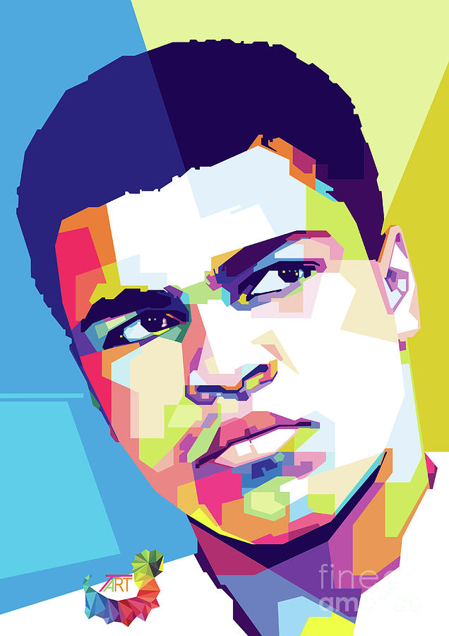 The Legend Mohammed ali color Digital Art by Abeer Terkawi - Fine Art ...