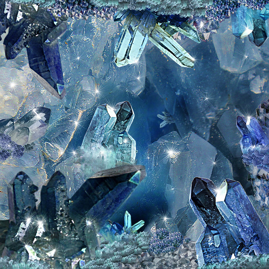 The Legend of Sapphire Cavern Digital Art by Artful Oasis