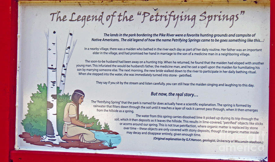 Sign Photograph - The Legend of the Petrifying Springs by Kay Novy