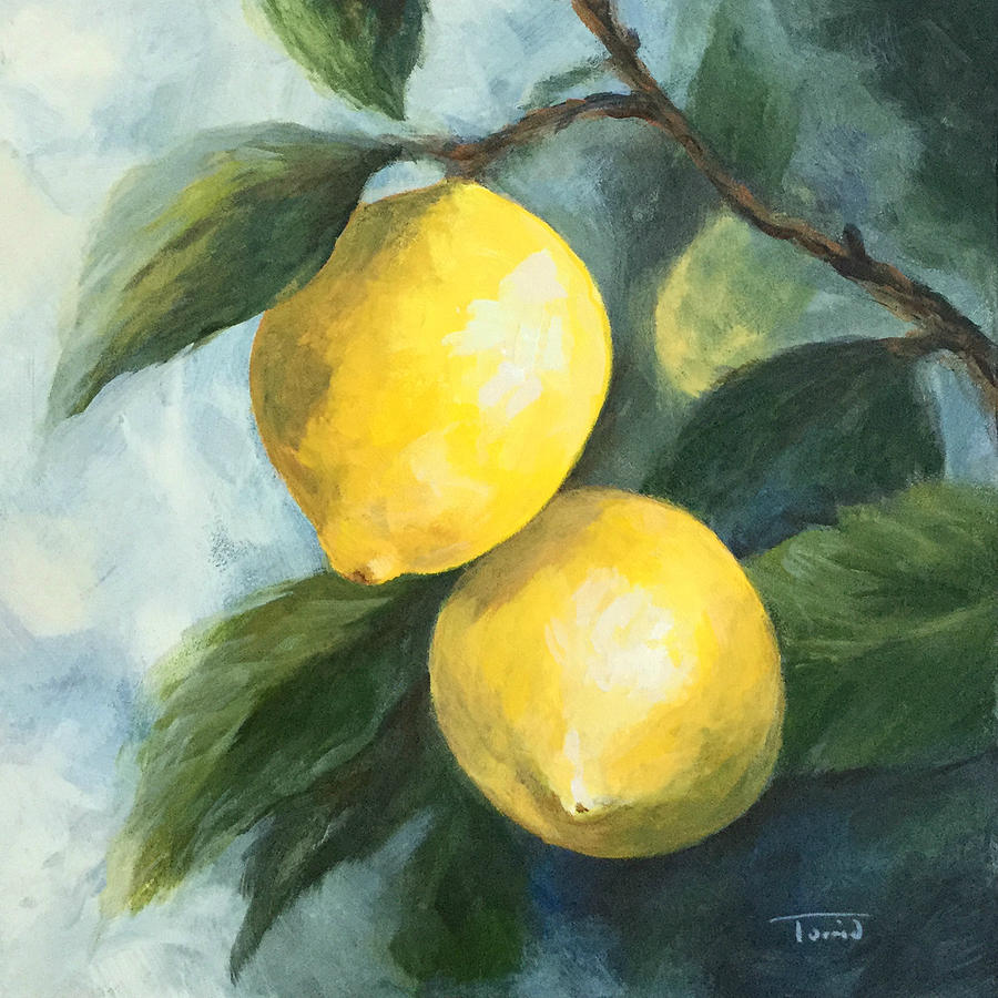 Lemon Painting - The Lemon Tree by Torrie Smiley