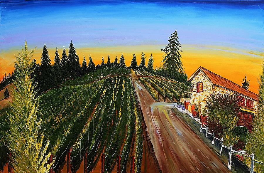 The Lenne Wine Vineyard Painting by James Dunbar