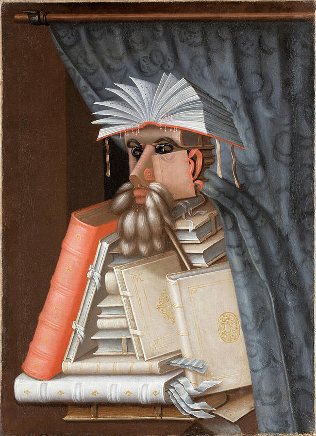 The Librarian Painting by Giuseppe Arcimboldo