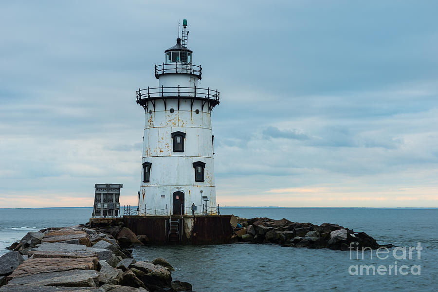 The Light at Saybrook Breakwater - Connecticut Lighthouse Photograph by JG Coleman