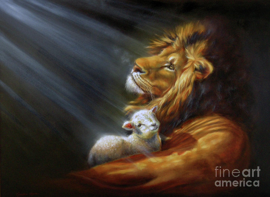 Lion Painting - Isaiah - The Light by Charice Cooper