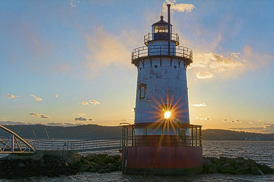 The Light House Sunburst Photograph by Angelo Marcialis