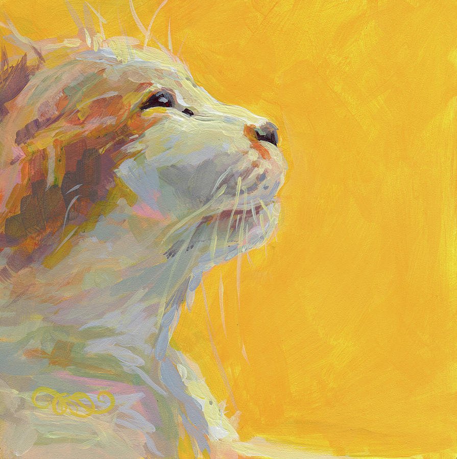 Cat Painting - The Light by Kimberly Santini