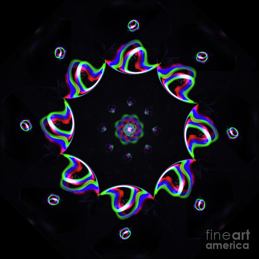 Pattern Photograph - The Light Painter 11 Mandala by Steve Purnell