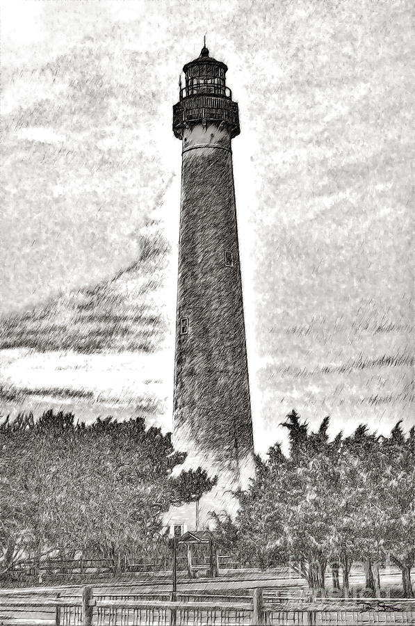 The Lighthouse At Cape May Digital Art