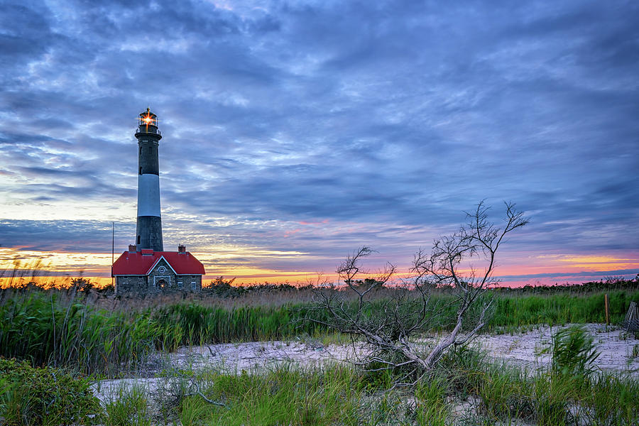 Sunset Photograph - The Lighthouse at Dusk by Rick Berk