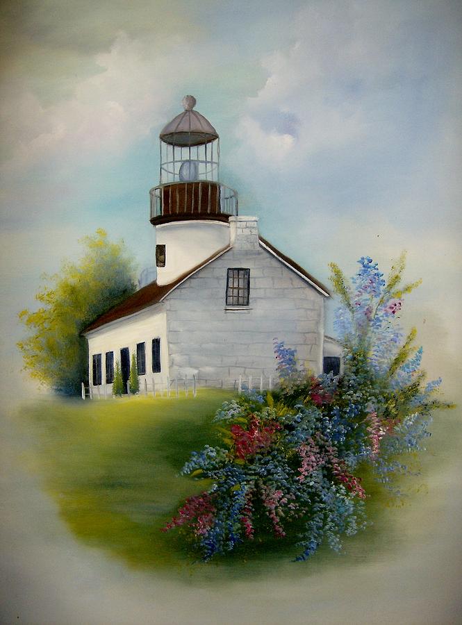 The Lighthouse Painting by Debra Campbell