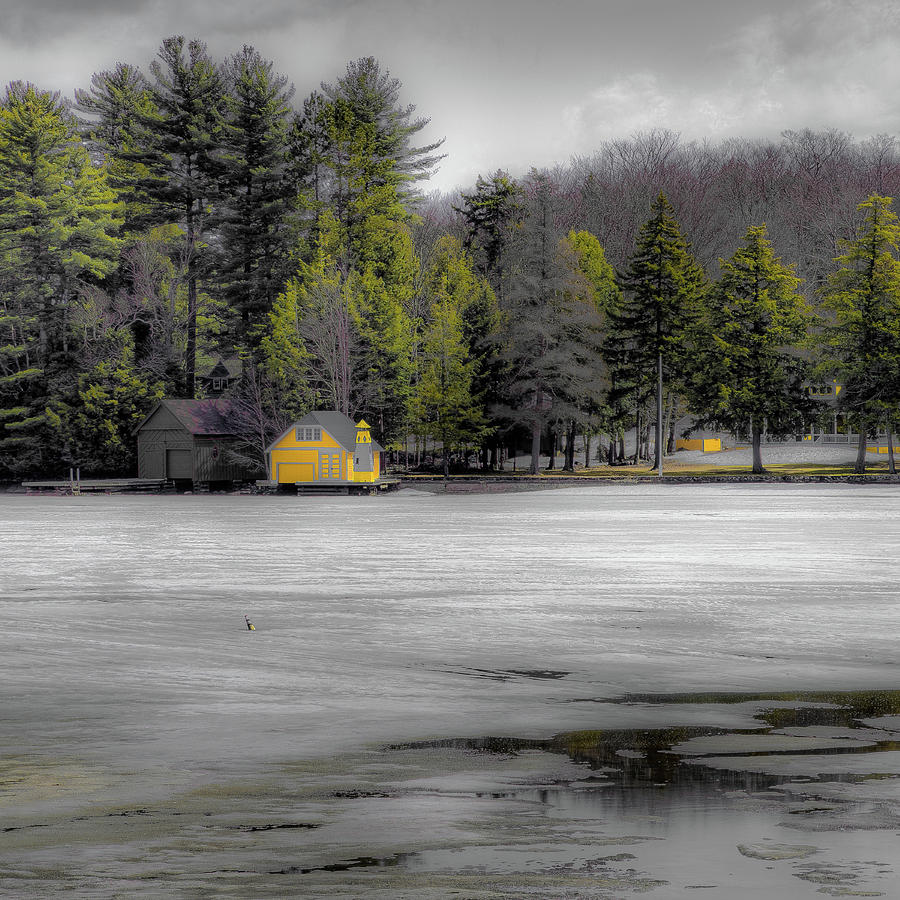 The Lighthouse on Frozen Pond Photograph by David Patterson