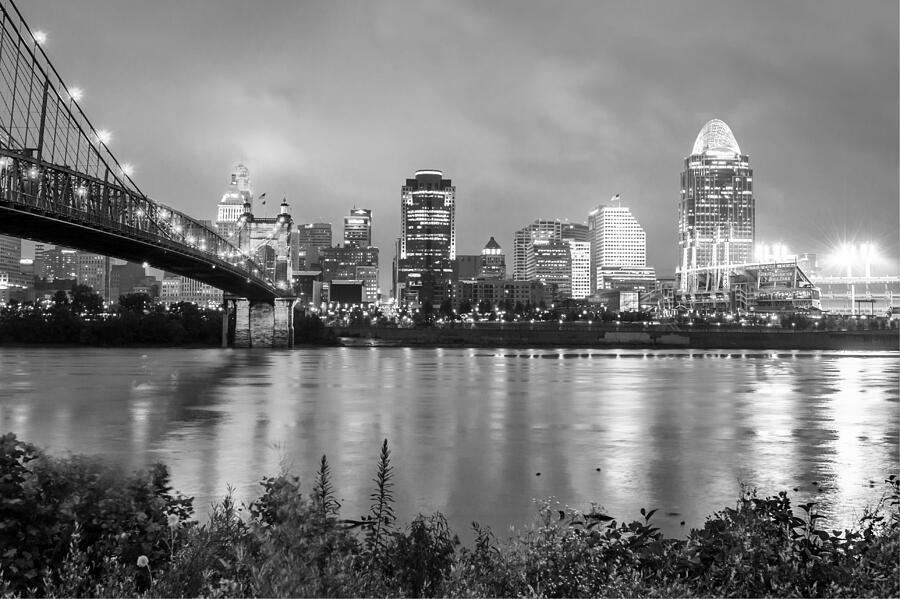 The Lights of Cincinnati Ohio Photograph by Gregory Ballos