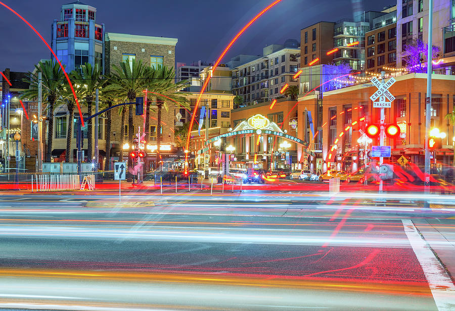Downtowns Bright Lights San Diego Photograph by Joseph S Giacalone