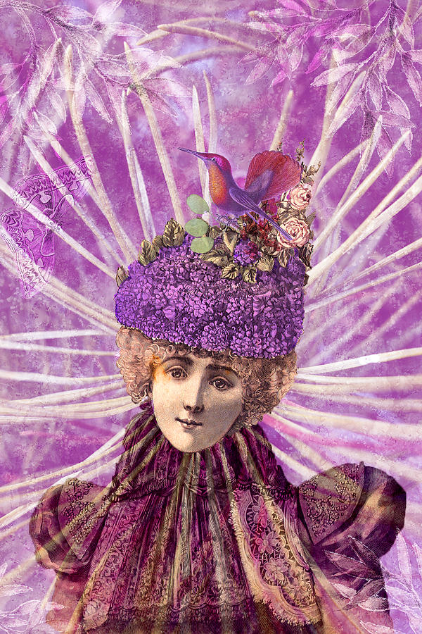 Vintage Digital Art - The Lilac Fairy by Antique Images  