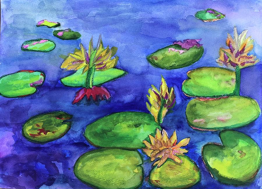 The Lillies Painting by Kimberly Balentine - Fine Art America