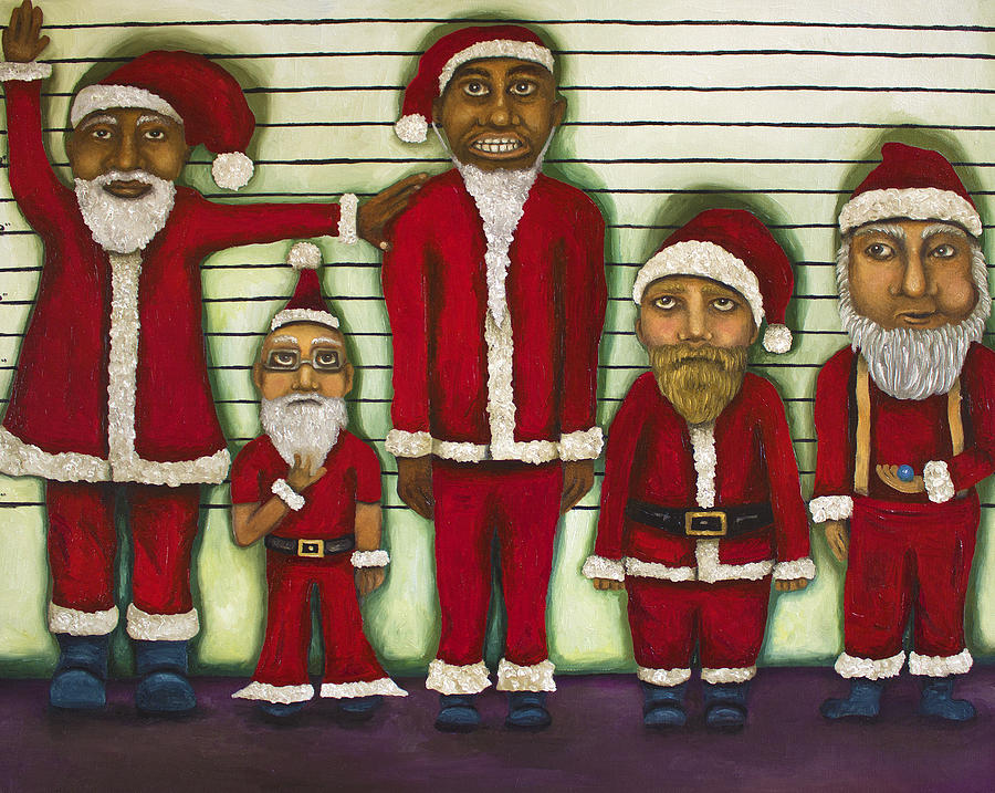 Santa Claus Painting - The Line Up by Leah Saulnier The Painting Maniac