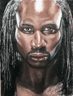 Portrait Painting - The Lion - Lennox Lewis by Kenneth Kelsoe