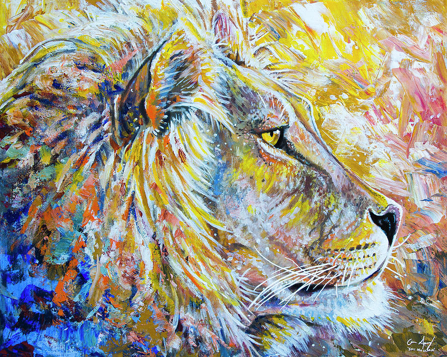 The Lion Painting by Aaron Spong