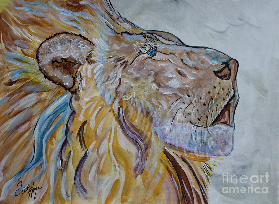 The Lion Call Painting by Ella Kaye Dickey