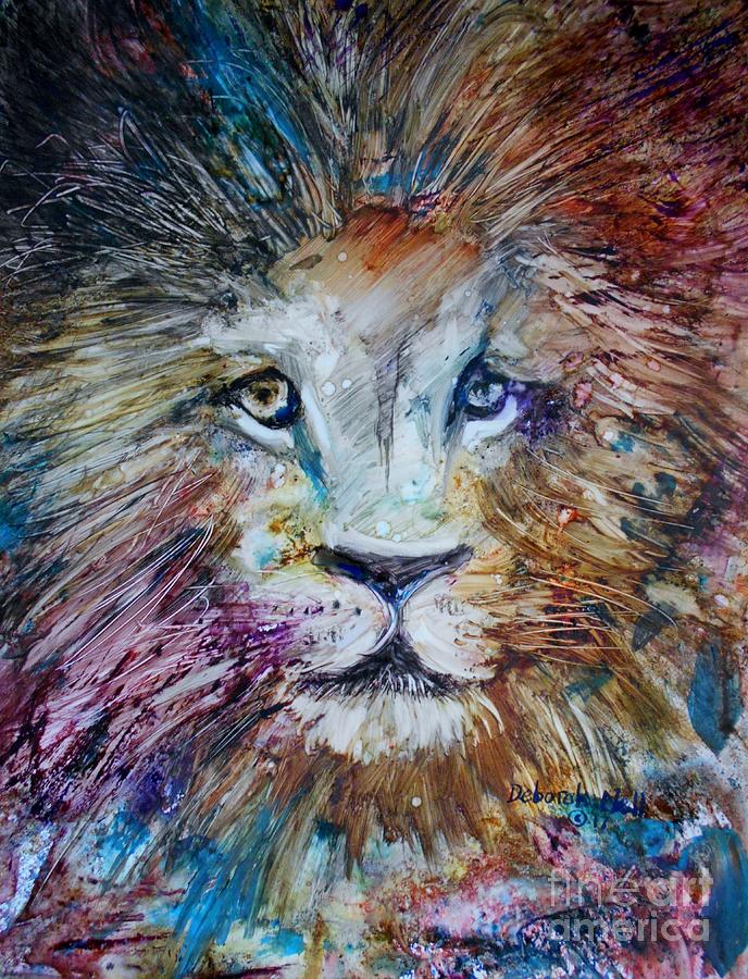The Lion Painting by Deborah Nell