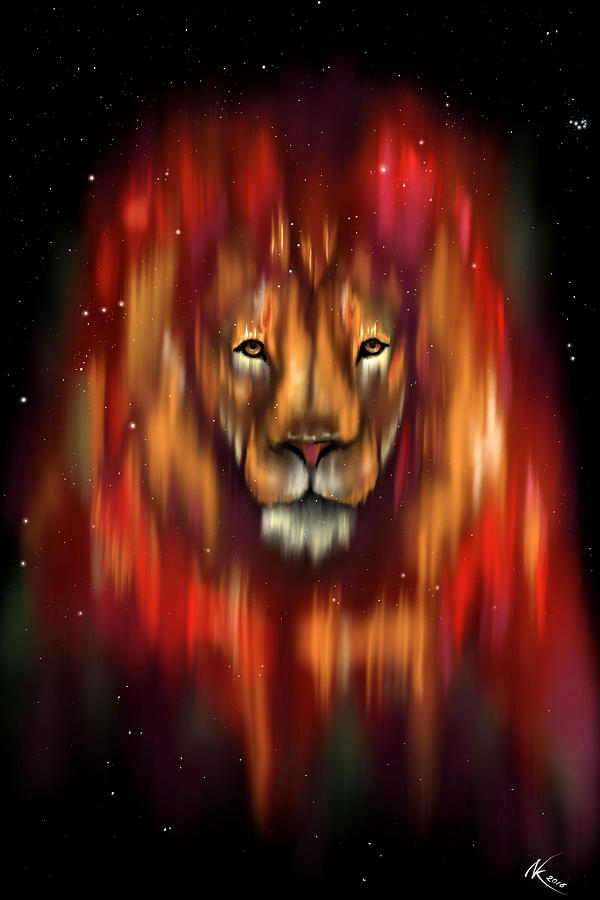 The Lion, The Bull And The Hunter Digital Art by Norman Klein