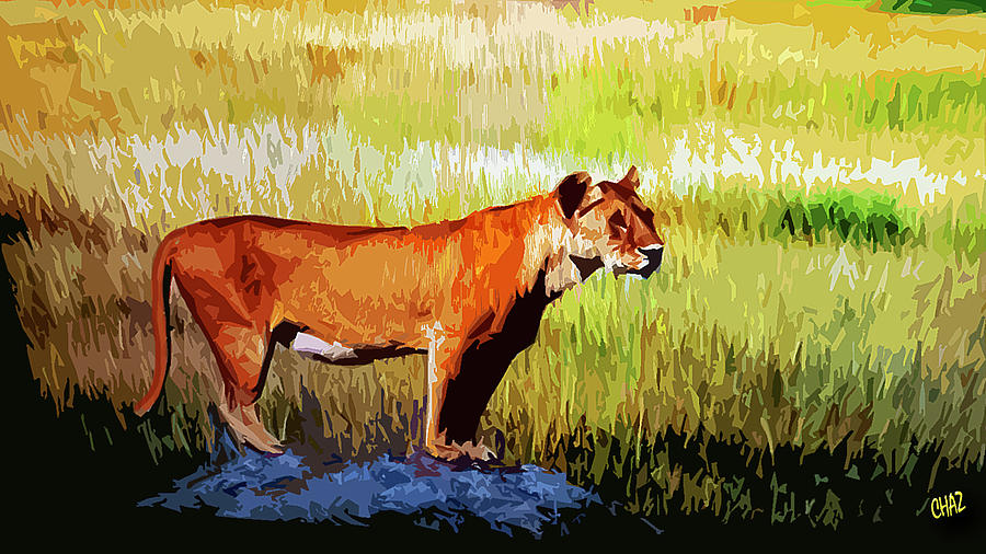The Lioness Painting by CHAZ Daugherty