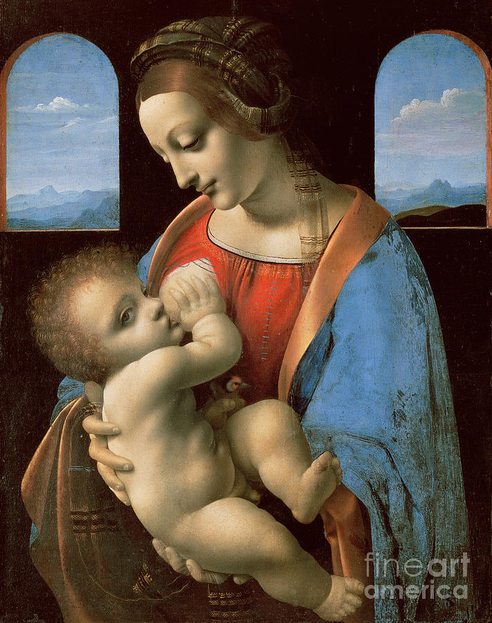 Madonna Painting - The Litta Madonna by Leonardo Da Vinci by Leonardo Da Vinci