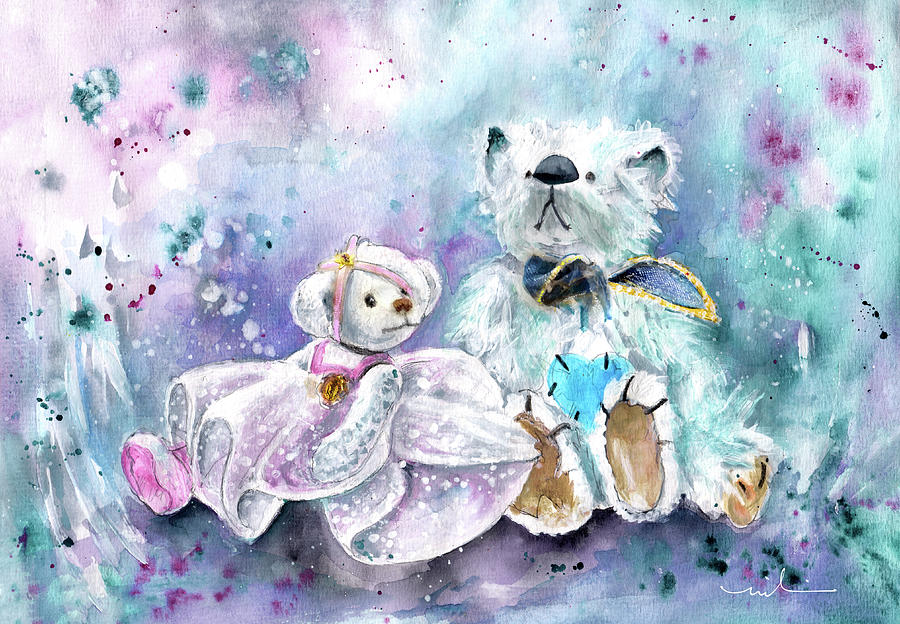 The Little Ballerina and The White Prince At Newby Hall Painting by Miki De Goodaboom