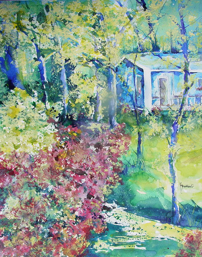 The Little Blue House Painting by Robin Miller-Bookhout
