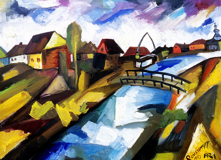 The Little Bridge Painting by Ari Roussimoff