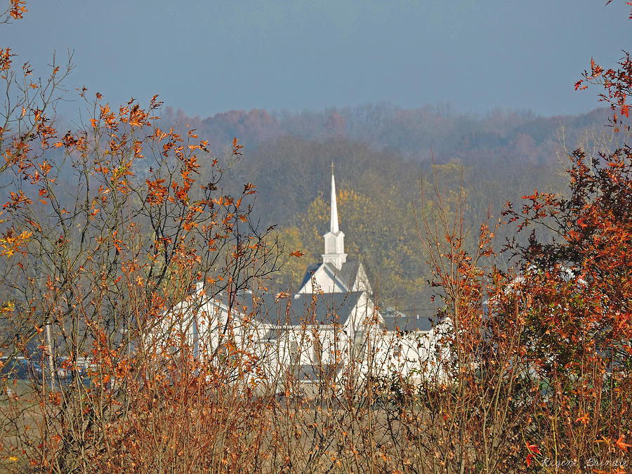 Fall Photograph - the Little Church in Peoria by Regine Brindle