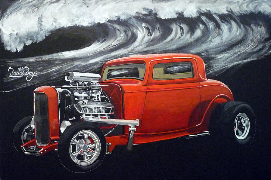 The Little Deuce Coupe Painting by Richard Le Page
