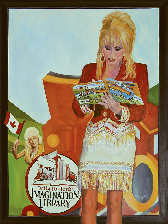 Dolly Parton Painting - The Little Engine That Could - Dolly Parton by Maria Modopoulos