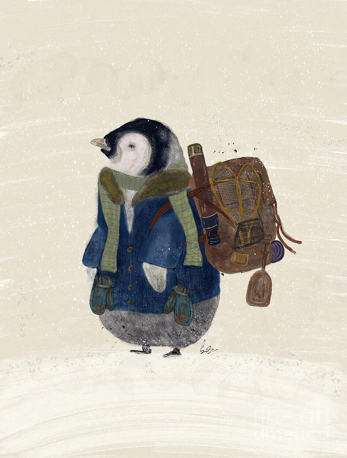 Penguin Painting - The Little Explorer by Bri Buckley
