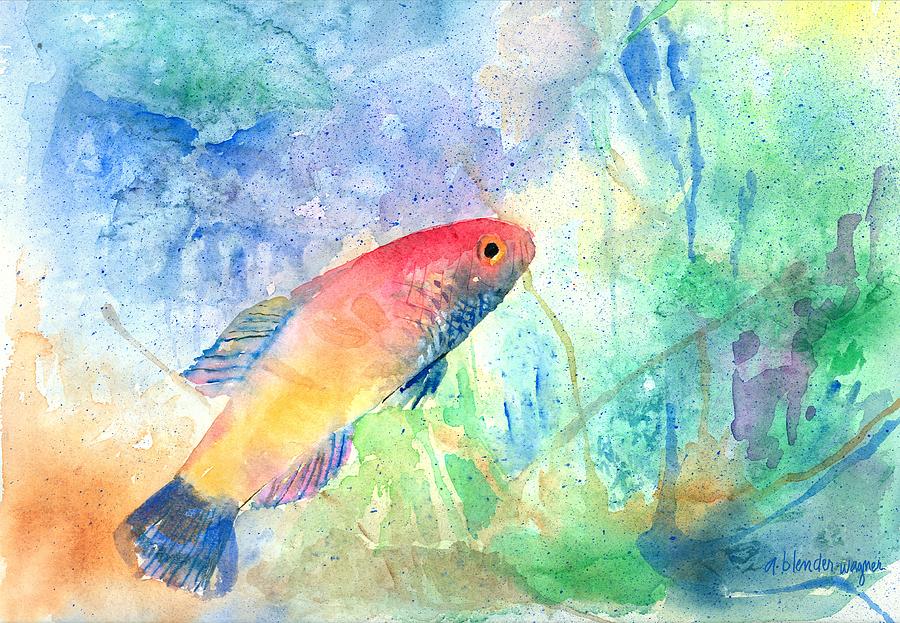 The Little Fish Painting by Arline Wagner
