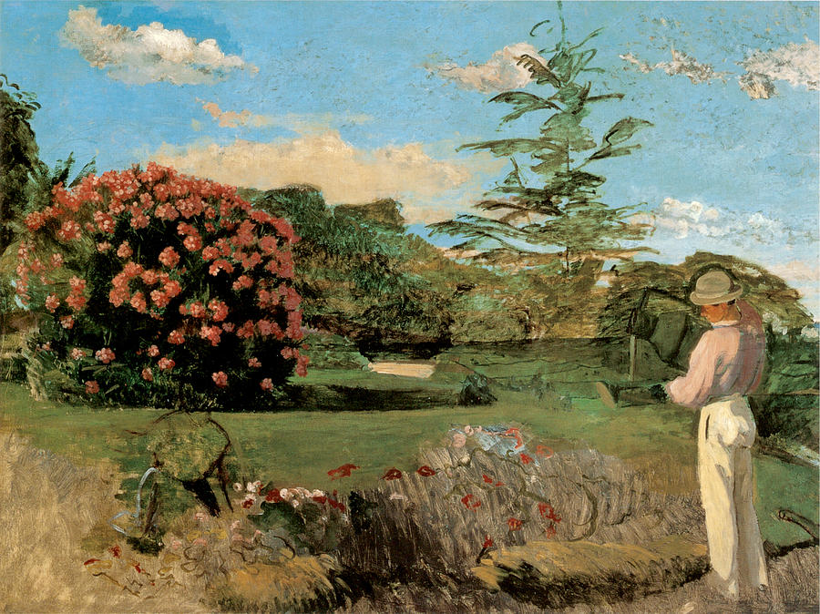 Tree Photograph - The Little Gardener by Frederic Bazille